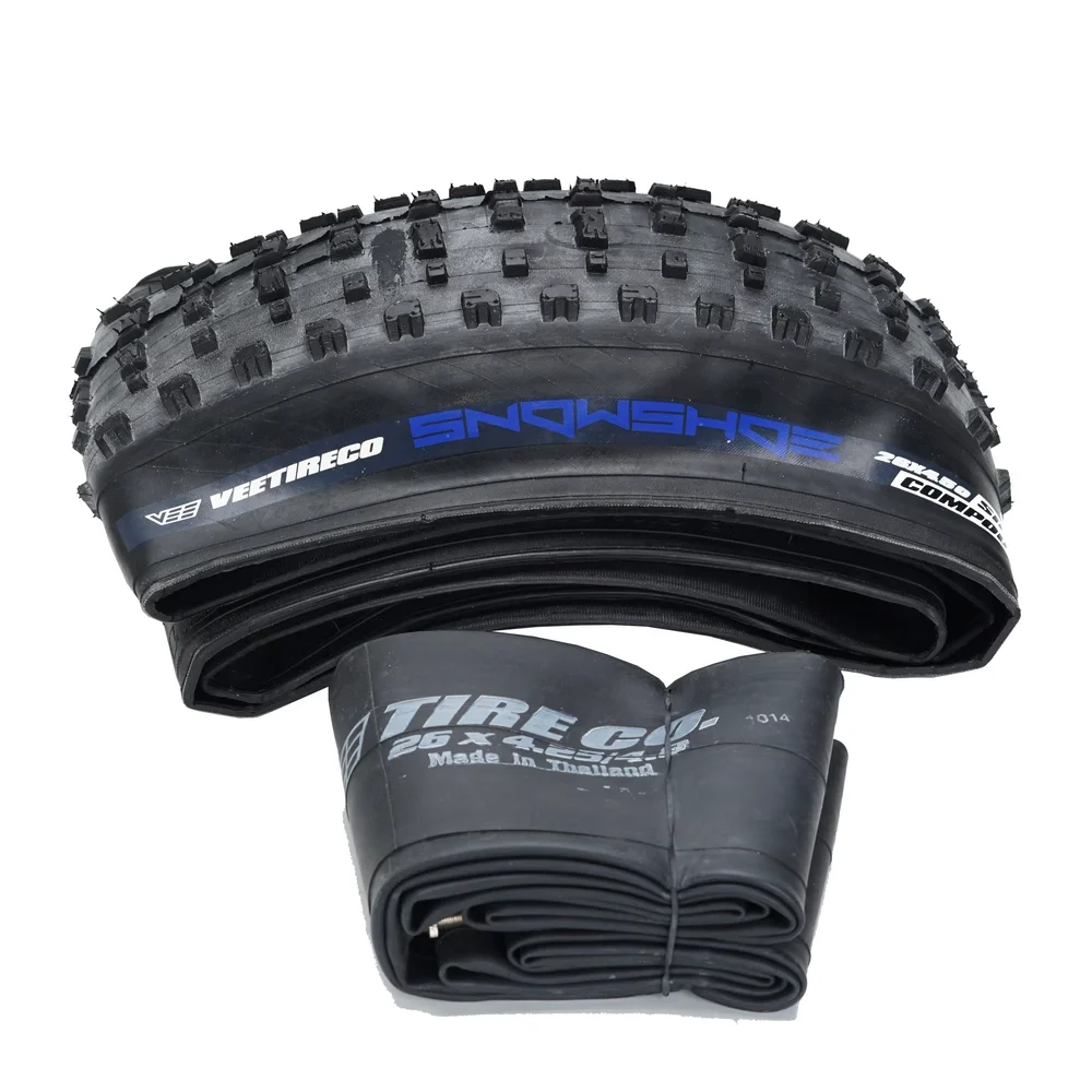 VEETIRE Snow Shoe FATBIKE tire 26inch 4.5 for riders taking on the tundra, railing sandy dunes and crawling up rock-strewn trail