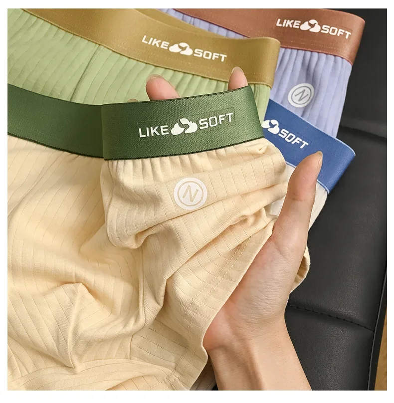 Men's Casual Striped Boxer Shorts Underwear Sexy Underpants Male Homme U Convex Shorts Lingerie Boxershorts Boxers Panties