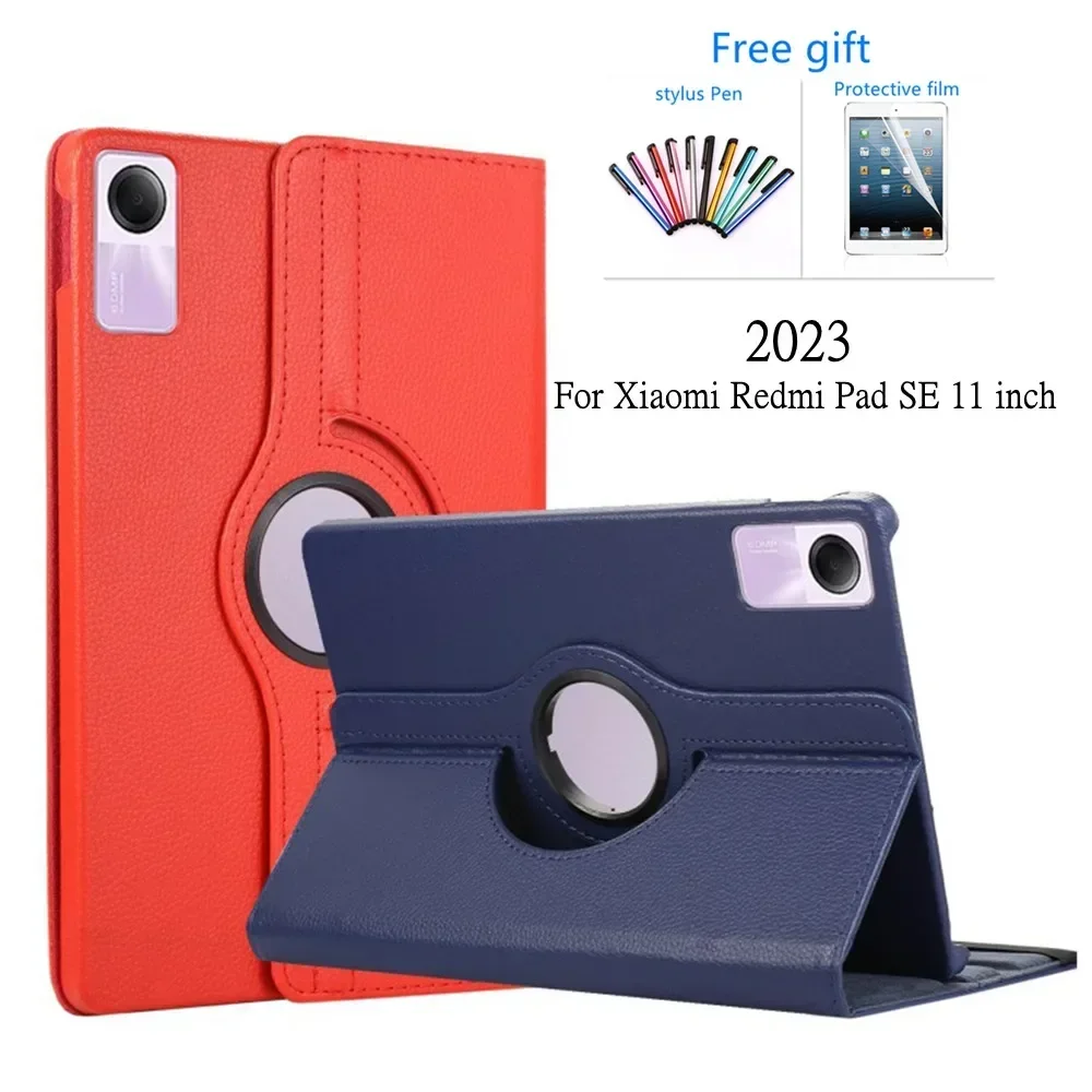 

Case For Xiaomi Redmi Pad SE 2023 Case 11 inch Tablet Cover funda for redmi pad se 11 case 360 Degree Rotating Leather Cover