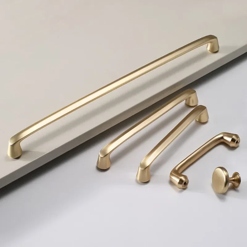 Modern Arch Pull High-end Gold Drawer Knobs Kitchen Cupboard Door Handles Cabinet Handles for Furniture Hardware