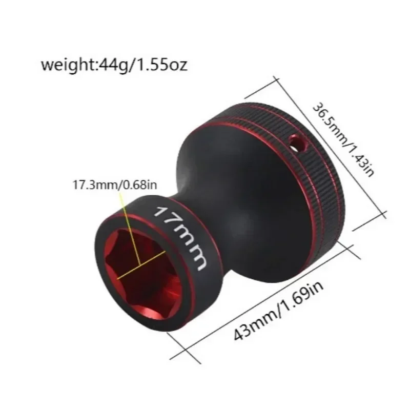 17mm roda encanta porcas manga chave ferramentas de metal rc carro 1/8 para fora de estrada rc caminhão carro monstro caminhão trax/como x-maxx summit E-REVO