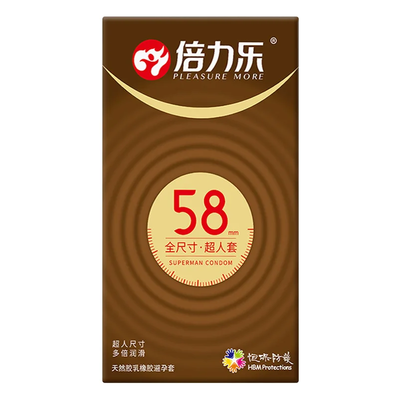 50pcs 58mm Extra Large XL Size Condoms for Men Big Penis Lubricated Ultra-Thin Latex Condom Sex Product Couples Contraception