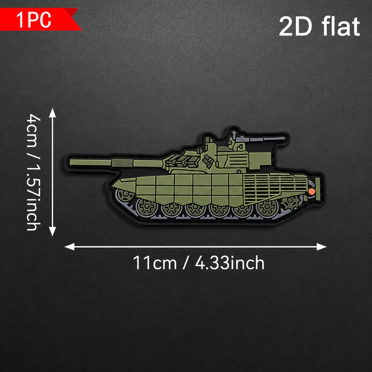 1Pc/2Pcs/3Pcs Optional Tracked Vehicle Style Pvc Arm Badge Patch Patch Badge Applique Clothing Bag Hat Decoration Patch with Fleece Backing