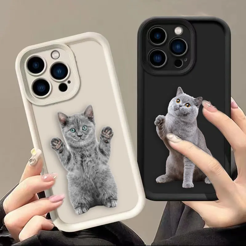 

White Grey Cat Ragdoll Phone Case For Redmi NOTE 8 9 A1 A2 A3 9 9A 9C 10 10C 12 12C 13 13C 14C 15 15C K30 K40 K50 K60 Case Shell