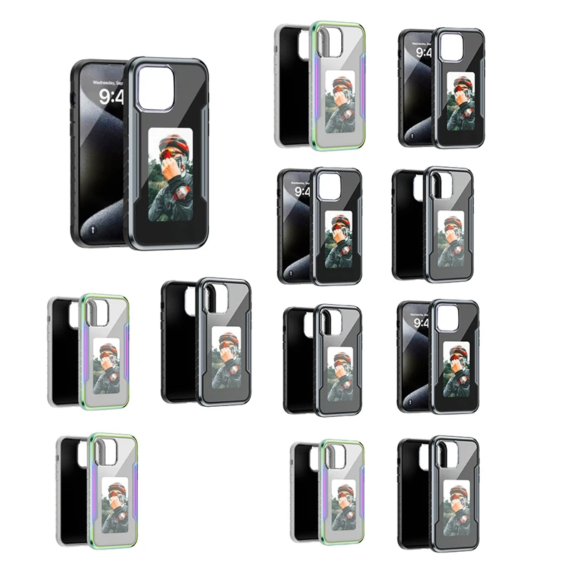 A35Q-Smart NFC Eink Screen DIY Phone Case Custom Refesh Screen Display Funda para teléfono móvil