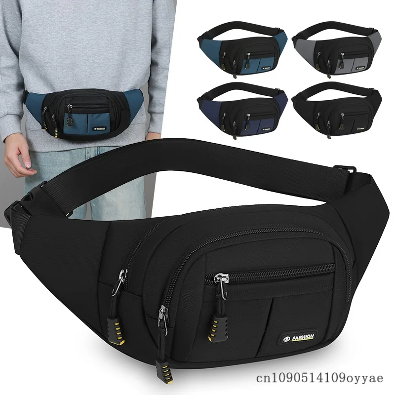 

Новая мужская спортивная сумка через плечо с защитой от краж, поясная сумка для бега, многофункциональная сумка-кроссбоди, кошелек для кассира, нагрудная сумка