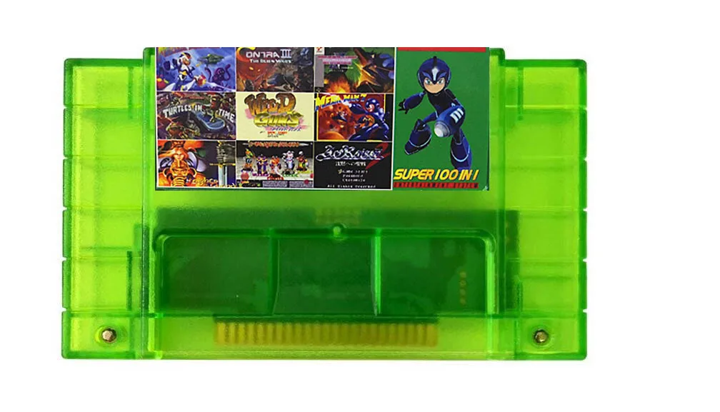 Super 100 in 1 Video Game Cartridge With Games Castlevania Dracula X IV Contra III Final Fight 3 Hagane Mega Man 7 Tetris