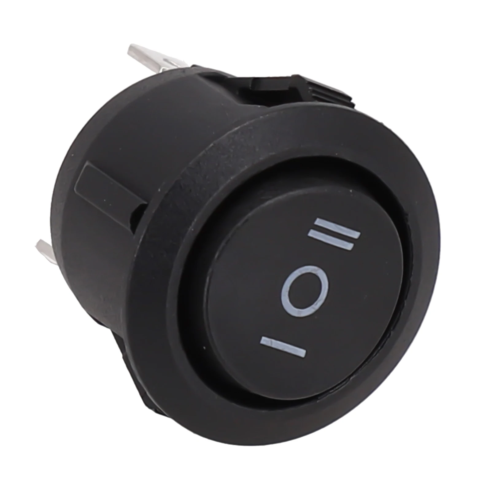 Interruptor de balancim redondo preto para carro, 20mm SPDT Power Switch, 2 Pin Toggle Switch, acessórios automotivos, 10A, 12 V, 250V
