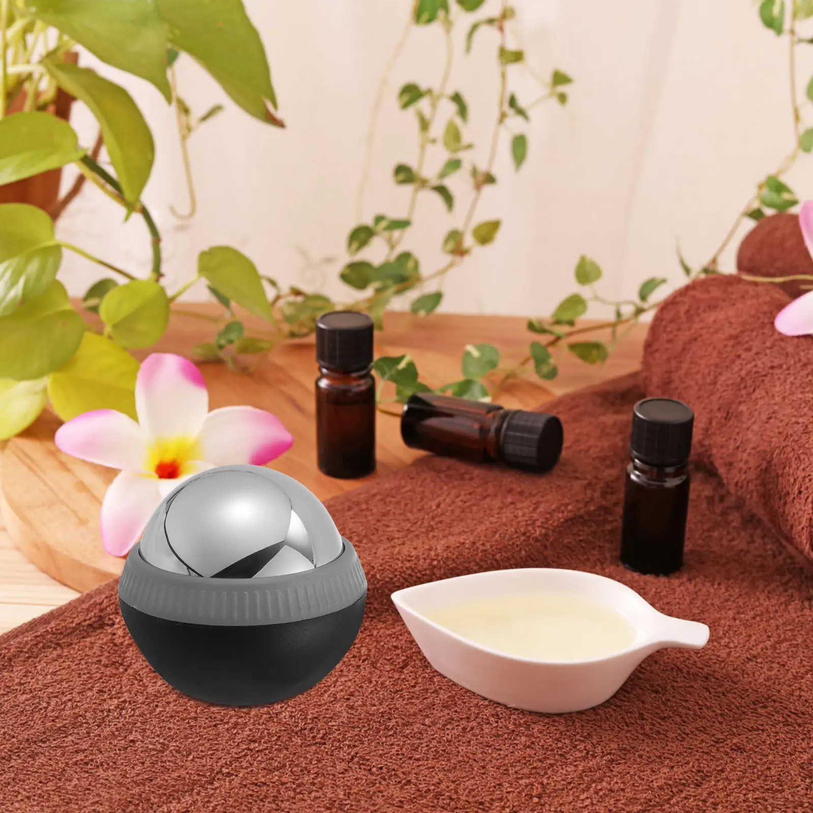 

Массажный шарик из нержавеющей стали (1 шт.) для холодного и горячего компресса, роликовый массажер для снятия мышечной боли в теле и шее