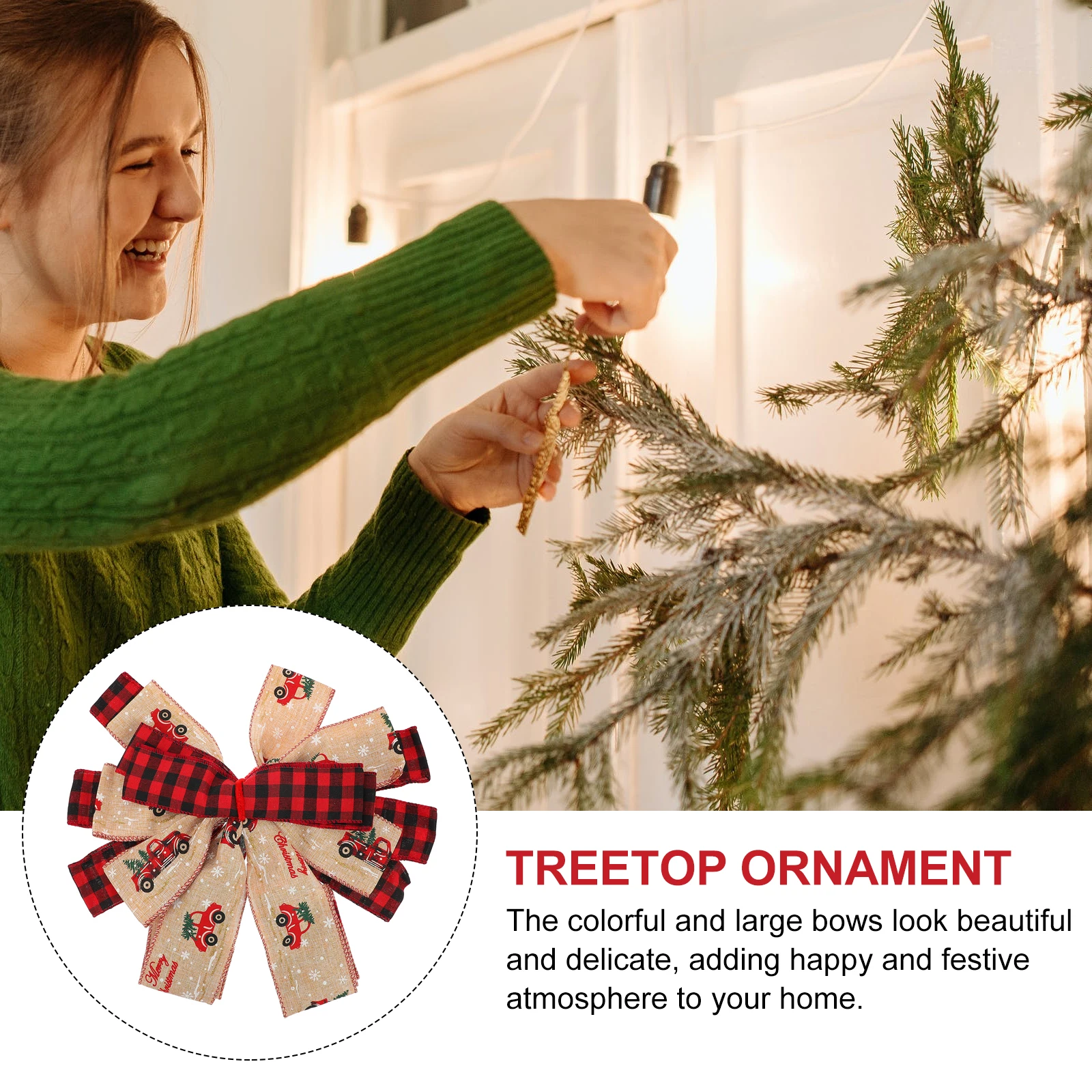 

Christmas Decorations Xmas Party Bow Polyester Holiday naments Home Bows Tree Tops Wedding Celebrations Festival Door