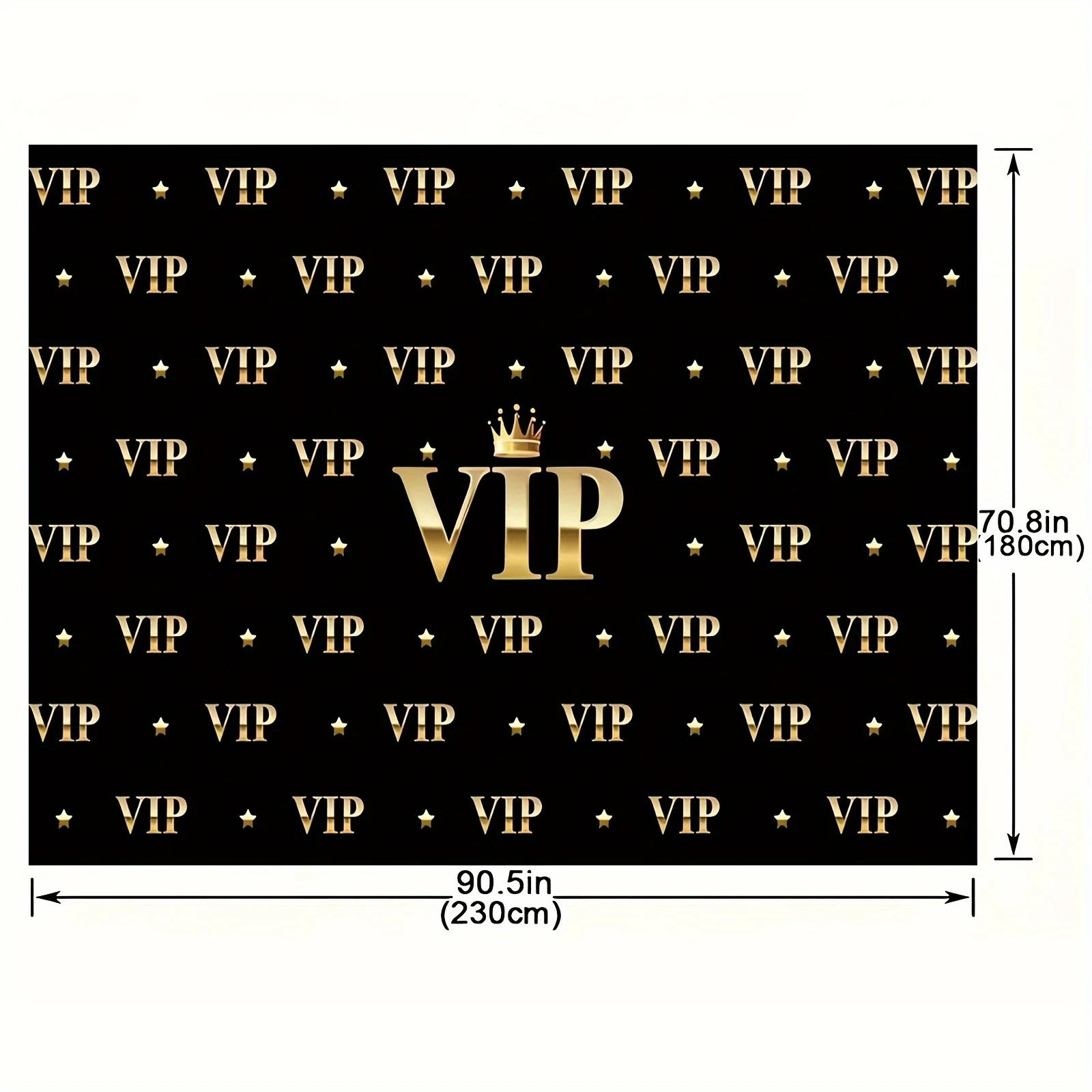 1 VIP Photography Background Royal Crown Black Gold Graduation Ball Birthday Party Banner Photo Studio Image Background