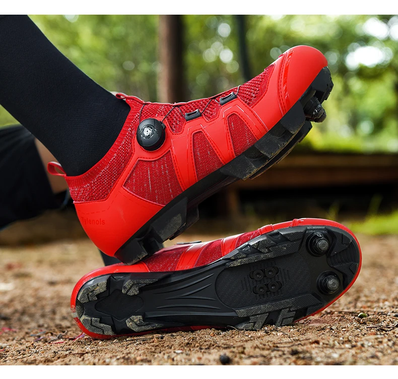 Männer MTB Radfahren Schuhe Atmungsaktive Stollen Rennrad Schuhe Racing Geschwindigkeit Turnschuhe Frauen Mountainbike Schuhe für Shimano SPD SL – Detail 19