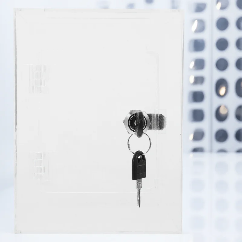 

Premium Acrylic Transparent Piggy Bank Lock Design