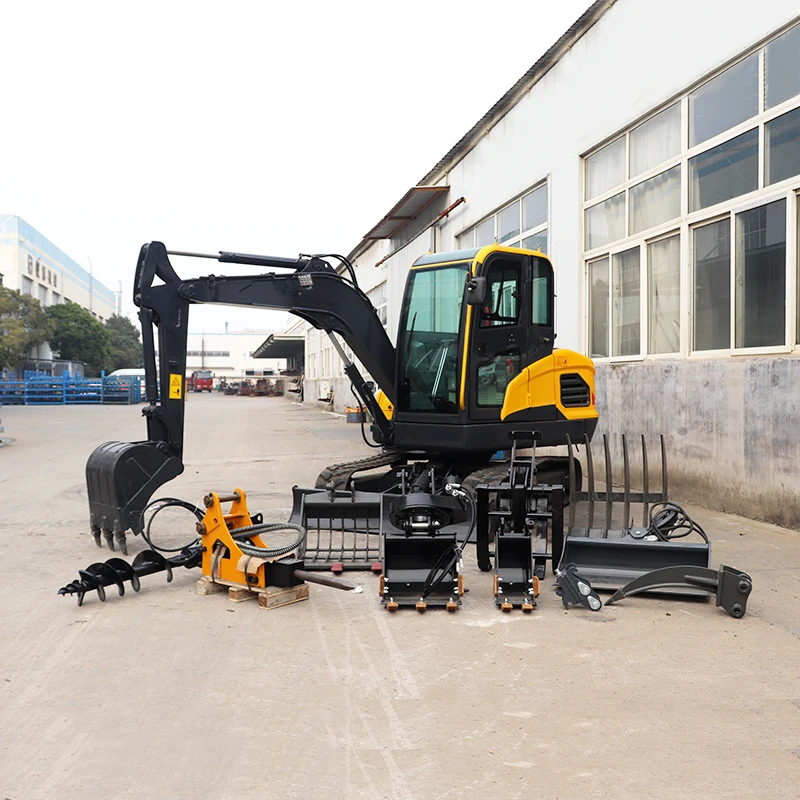 Small Excavator EPA Engine 3.5 Ton Crawler Micro Digger 1 Ton 2 Ton Hydraulic Farm Mini Excavator for Sale