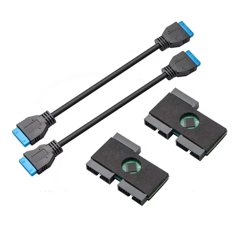 [LXYA68Z!] 2Pcs USB 3.0 19Pin HUB With Chip Modular Cable Design Motherboard Data Extension Cable