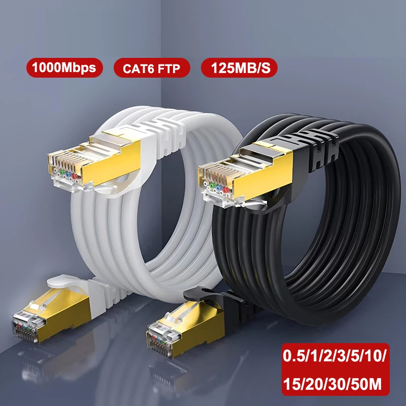 

Cat 6 FTP Rj45 Cable Ethernet Cable 0.5-50M 1000Mbps Network cable Cord LAN Internet High Speed for Router accesorios ps5