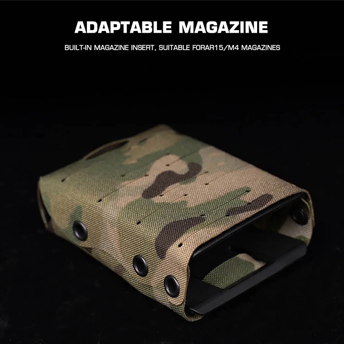 WRC Lightweight Rifle Mag Pouch Built-In Insert Lightweight Mag Carrier Molle Compatible AR-15 / M4 5.56 Magazine Carrier