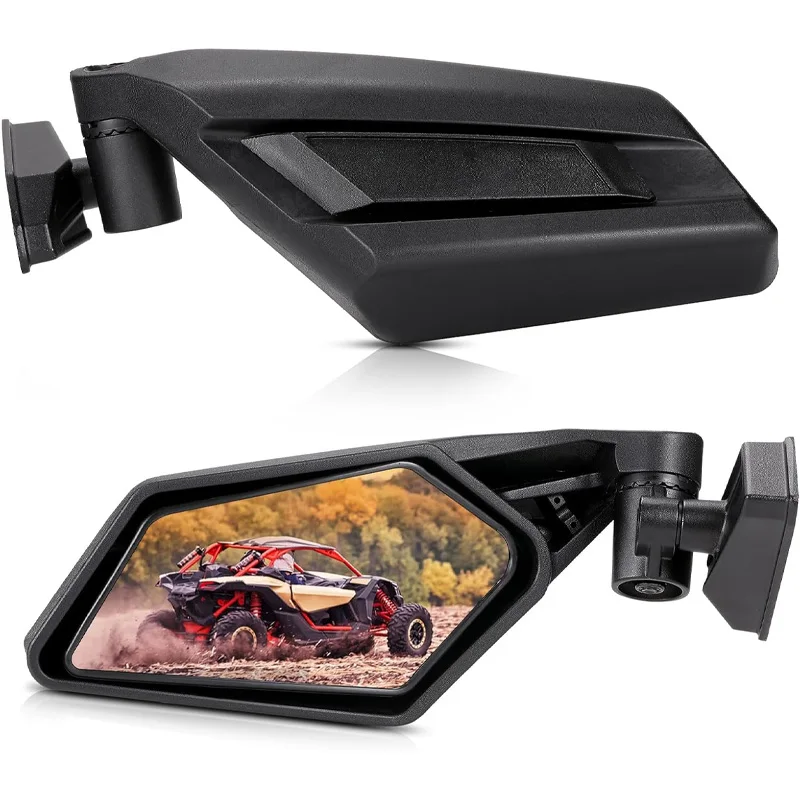 

1 Pair Mirror for Maverick X3 Side Mirror Rear View Racing Style for Can Am for Maverick X3 XRS XDS MAX Off-road 2017 2018 -2023