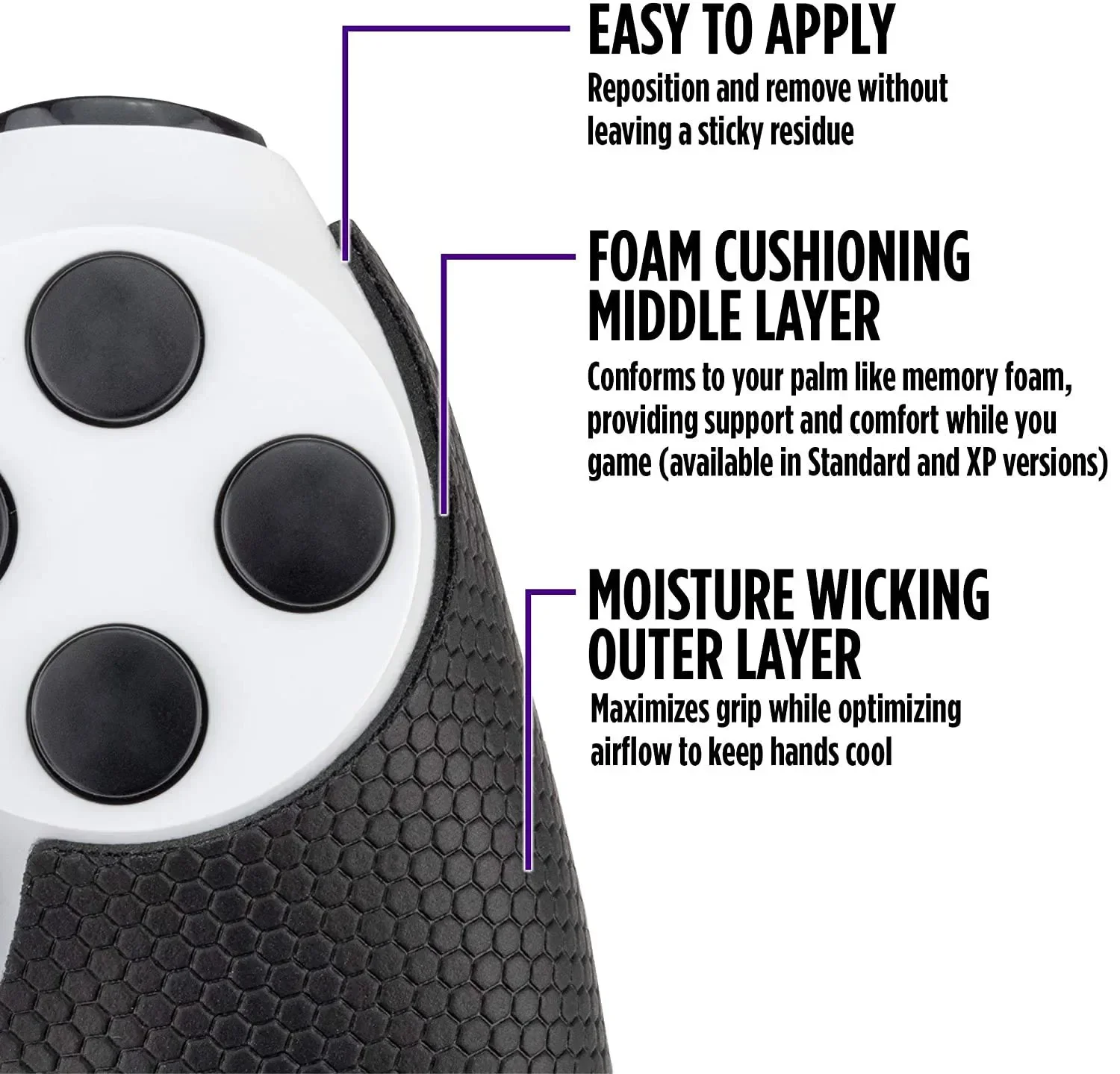 ZOMTOP Handle Anti-slip Cover Skin Case Performance Grips for PlayStation 4 Controller (PS4)