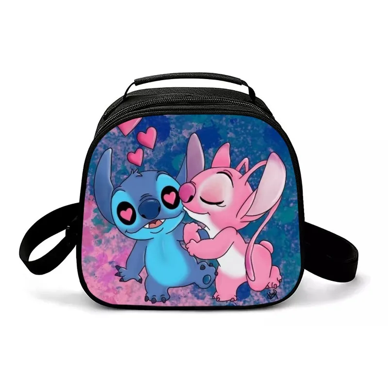 Disney Stitch Portable Lunch Bag Food Waterproof Thermal Box Office Cooler Lunchbox with Shoulder Strap Organizer Picnic Bag