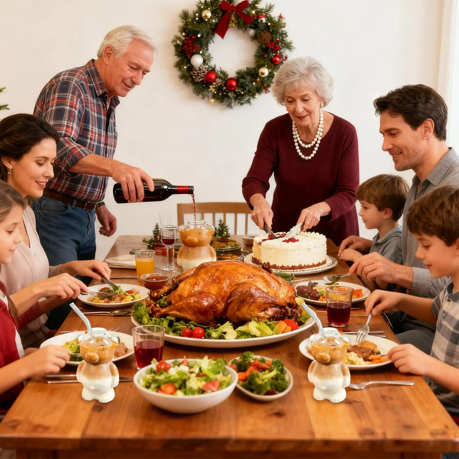 

Glass Coffee Cups 320ml Funny Tumbler With Straw Bear Coffee Cup Cute Drinking Glasses For Iced Hot Tea Milk Juice Water