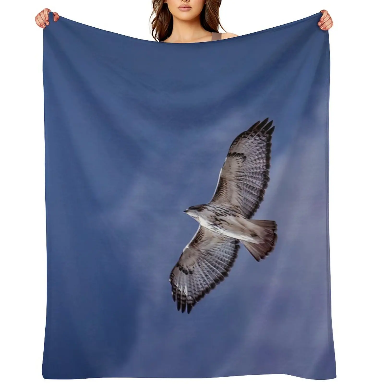 

Red-Tail Hawk Soaring High Throw Blanket Single Stuffeds Multi-Purpose Blankets
