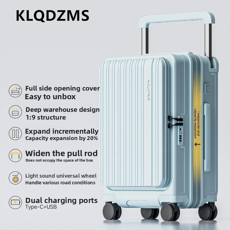 KLQDZMS Gepäck, neuer ABS+PC-Boardingkoffer, Trolley-Koffer mit großem Fassungsvermögen, 20, 24, 26, 28, 30 Zoll, Damen-Reisetasche im Wagenstil, Koffer
