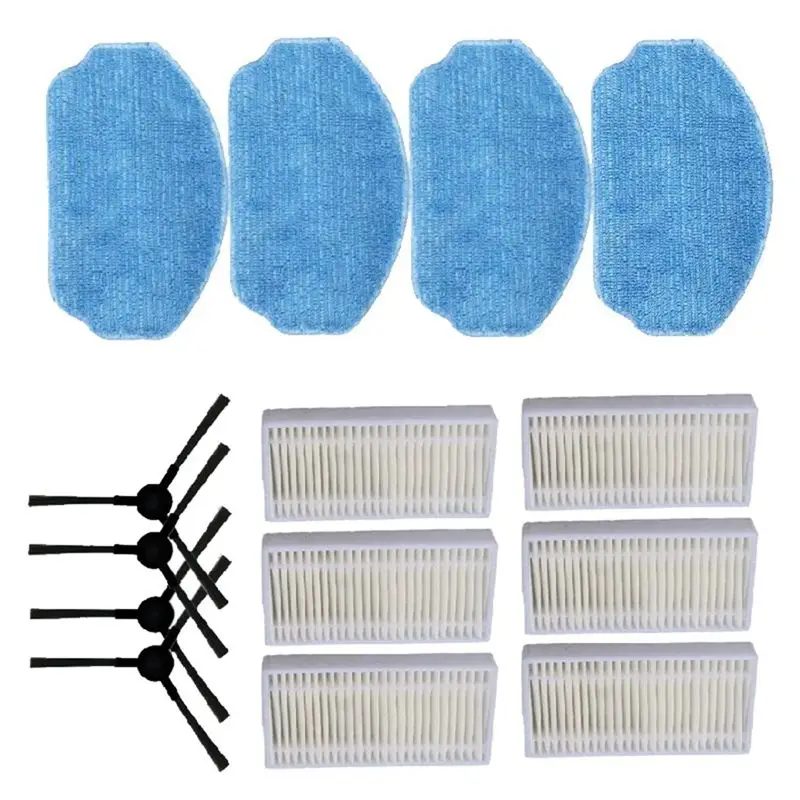 A19F-For Midea VCR04W Robot Vacuum Cleaner Replacement Parts Washable Side Brush Hepa Filter Mop Cloth