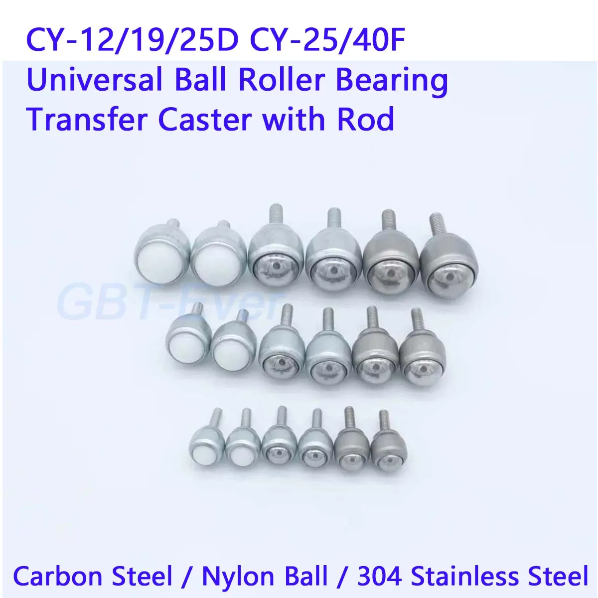 CY-12/19/25D CY-25/40F Universal Ball Roller Bearing Transfer Caster with Rod Round Bull Wheel Transmission Furniture System