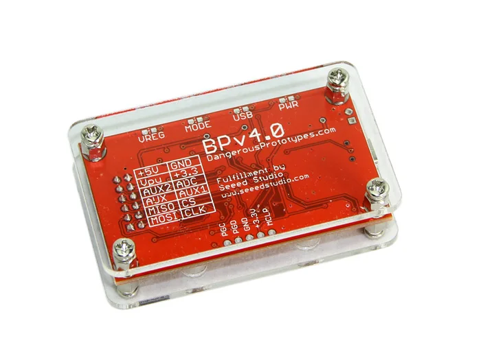 Piezas Bus Pirate v4.0, carcasa protectora acrílica de corte láser, desarrollo de bobinadora, 1 unidad