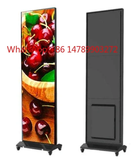 

Floor Standing LED Poster Screen Indoor Shop Hall Commercial Advertising Display Panel