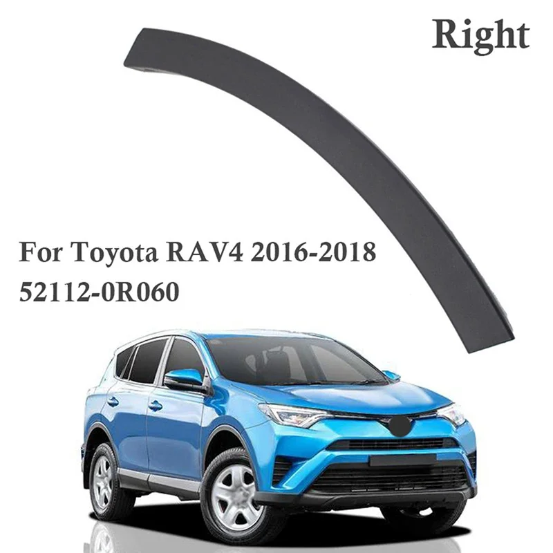 For Toyota RAV4 (XA40) 2016 2017 2018 Car Front Bumper Wheel Fender Molding Trim 52112-0R060 52113-0R060 Plastic Accessories