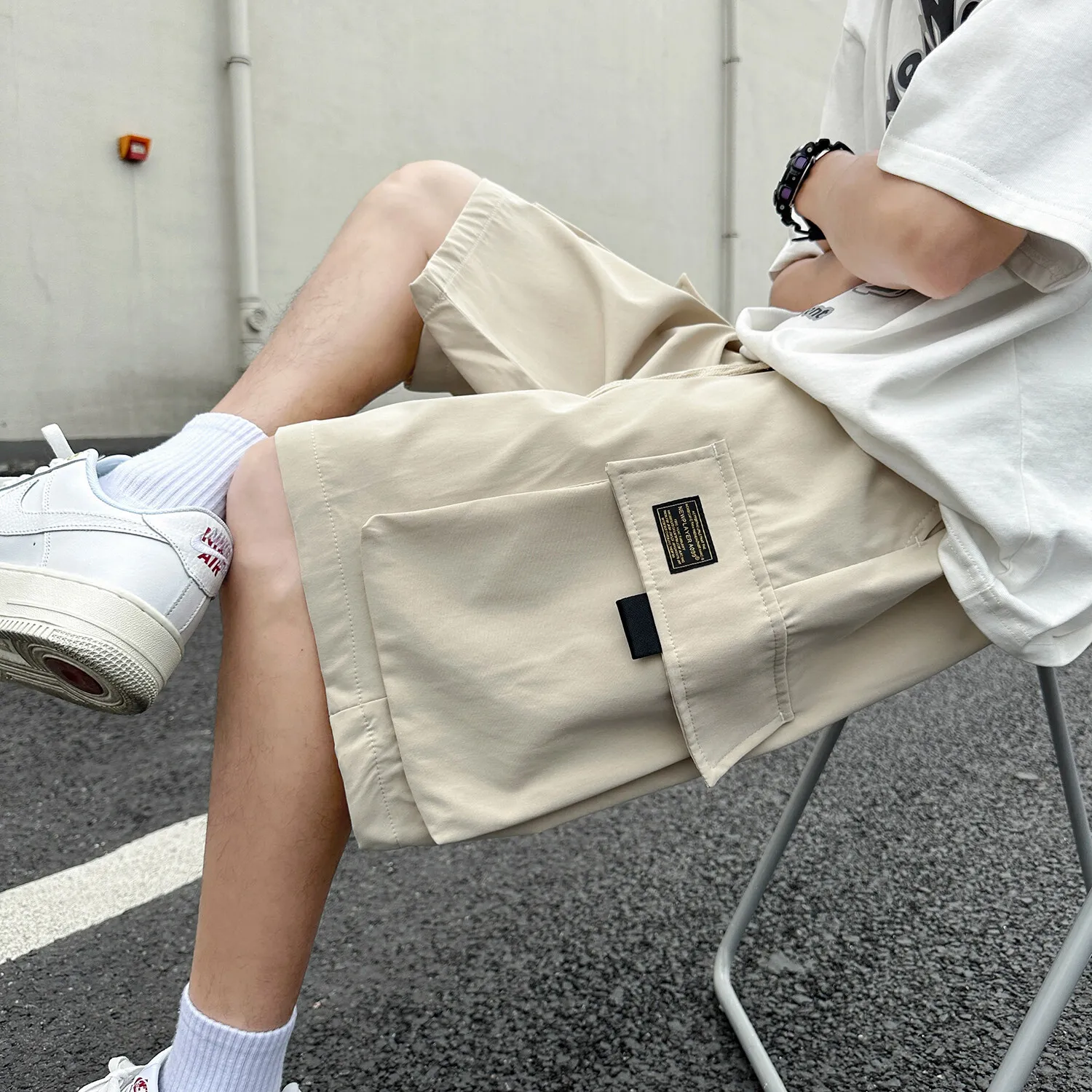 LAPPSTER Y2k Khaki Baggy Cargo Shorts Summer Shorts Men Designer Quick Drying Vintage Casual Jogger Shorts 5XL Free Shipping - Image 2
