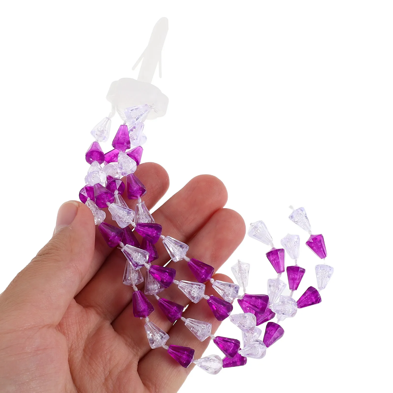 

2 пары лент для руля велосипеда с бусинами и стразами для девочек, белые и фиолетовые, для украшения велосипедов, для улицы