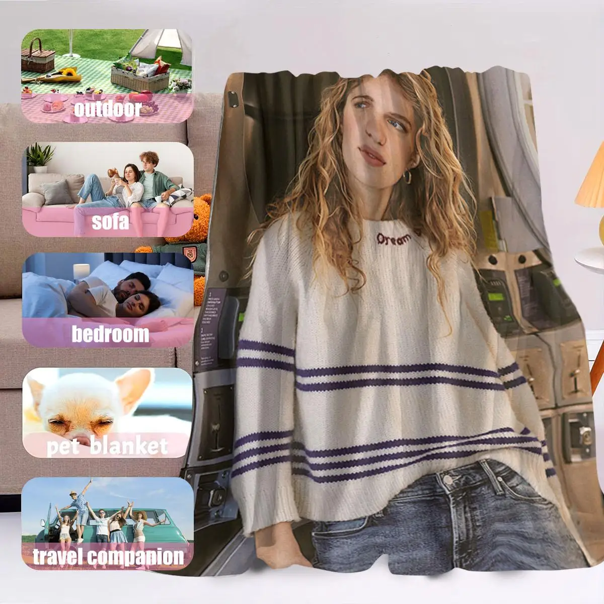 بطانية فلانيل مخصصة للأطفال في الهالوين - تعبر قلبك، مضادة للكهرباء الساكنة وخالية من الوبر، مناسبة لأسرة الأطفال، بطانيات التفاعل بين الوالدين والطفل - مادة بوليستر ناعمة - مثالية كهدية لنمو عيد الميلاد للبنين والبنات والأبناء #4