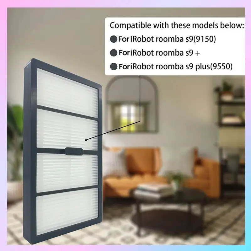 ABRG-filtros de vacío parairobot Roomba S9 9150 S9 + S9 Plus 9550 accesorios de Robot aspirador piezas de repuesto filtro HEPA