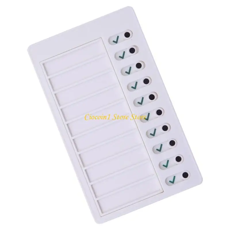 A3PC Reusable Daily Routine Chart Time Management Board Kids Study Schedule Daily Chore Chart 12x20cm Visual Schedule Board