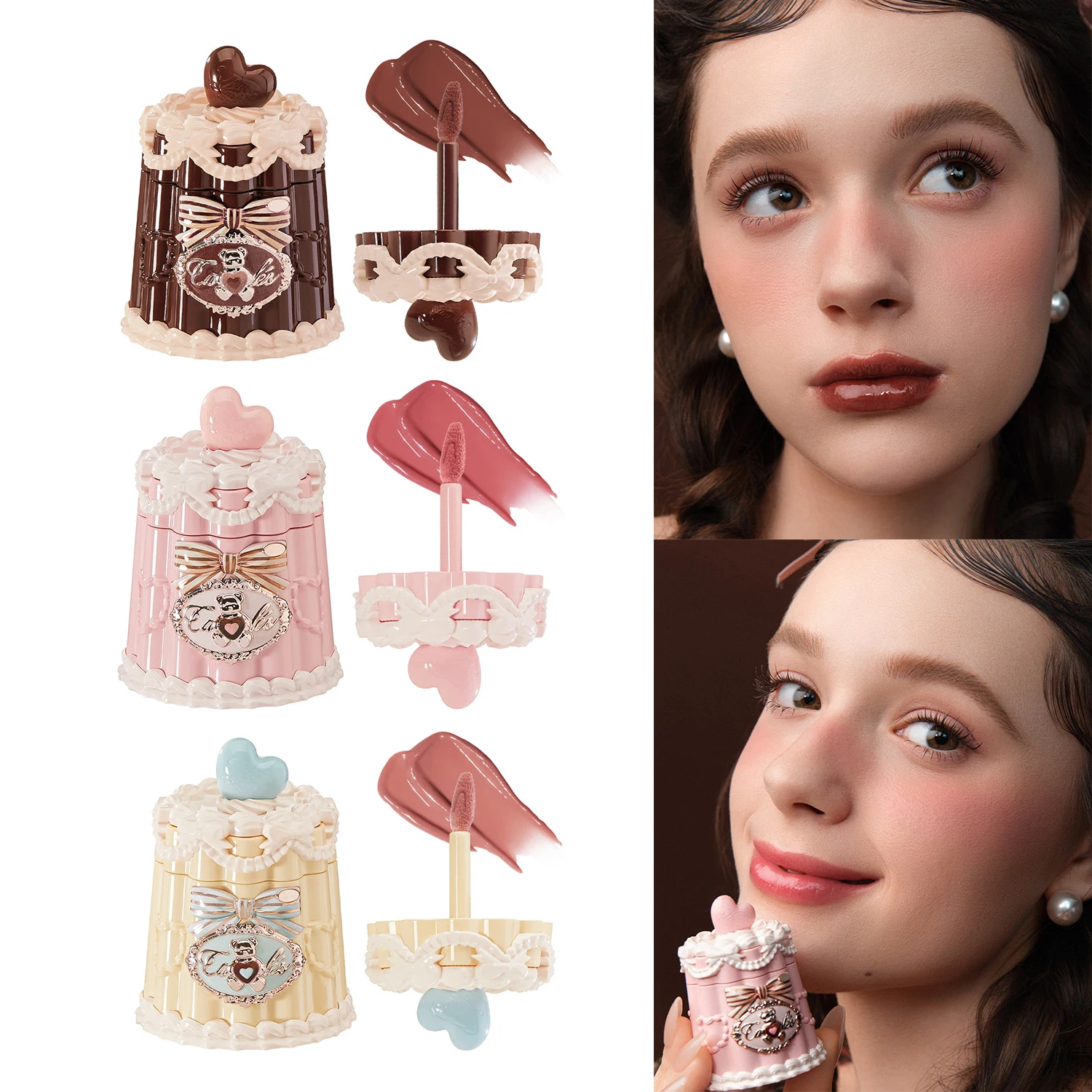 Flower Knows Sweetie Bear Coating Lip Jelly Nawilżający Błyszczyk Do Ust Tint Długotrwały Nieklejący Wegański Makijaż