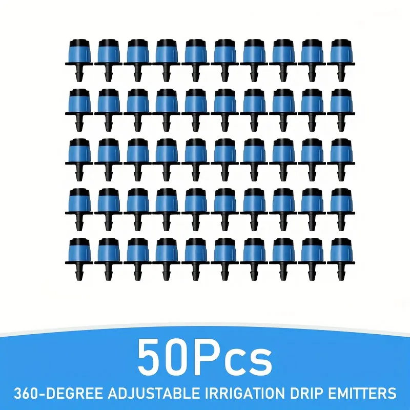 50PCS Irrigation Drippers Sprinklers Adjustable Water Dropper Head Sprinkler Flow Head Garden Watering Irrigation System