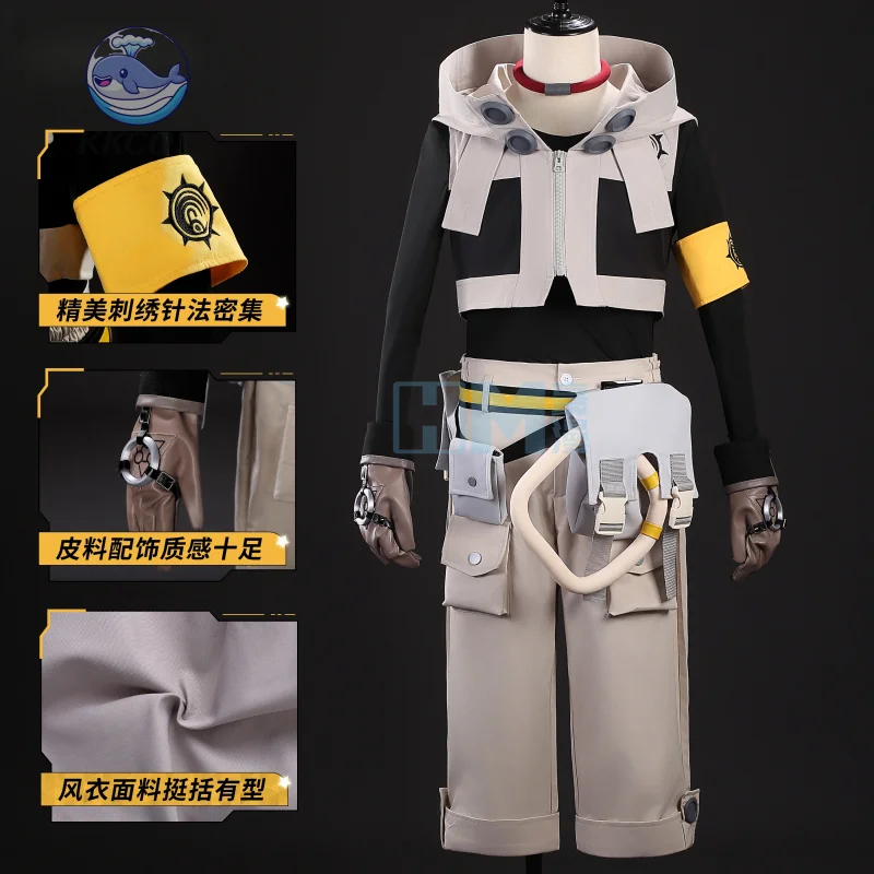 GACHIAKUTA Rudo Cosplay Costume Embroidery Craft Men Set Game Anime Halloween Party Role Play Clothing for Men KKCos