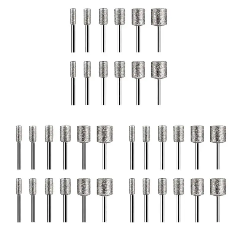 

SEWS-Stone Carving Set,36PCS Diamond Burr Bits For Stone Rocks Glass Ceramics Dremel Rotary Tools(4Mm 5Mm 6Mm 8Mm 10Mm 12Mm)