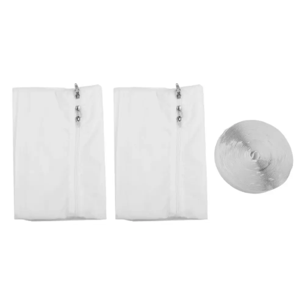 White Color Window Covering Silver Finished Polyester Stability Portable Air Conditioner Long Lasting Use Exhaust Outside Design