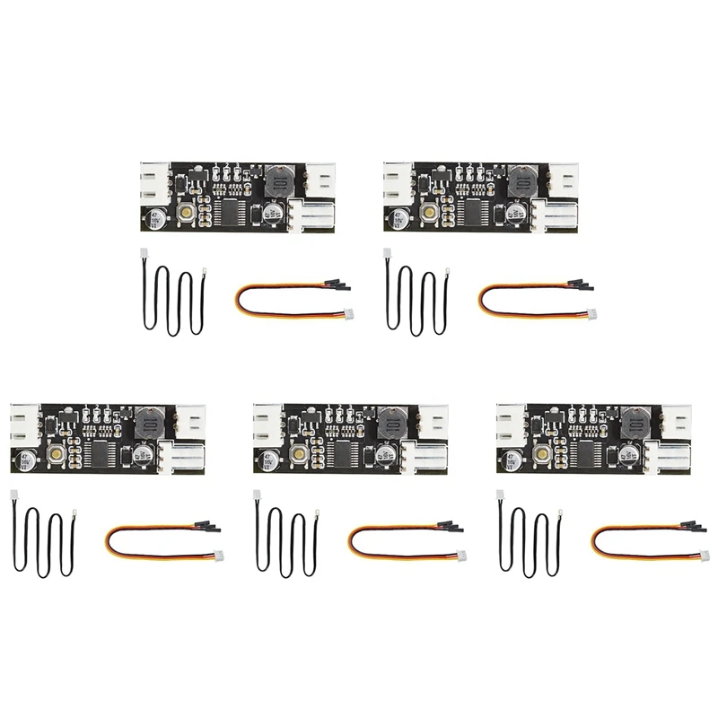 5X Temperature Controller Module Single 12V DC PWM 2-3 Wire Fan Temperature Control Governor Computer Fan