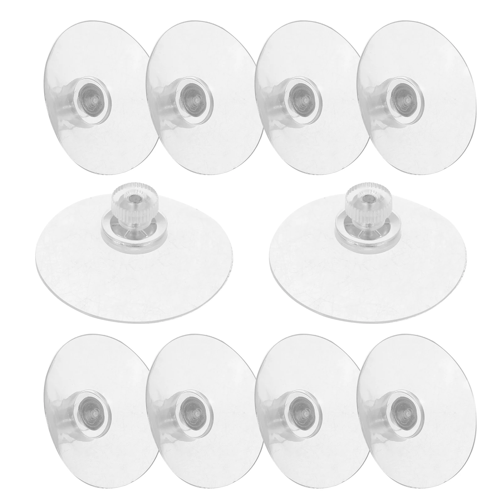 

10pcs PVC Suction Cups 32mm Clear Screw Nut Hangers Strong Adhesive Wall Mount No DamageHooks Storage Solutions Threaded Cups