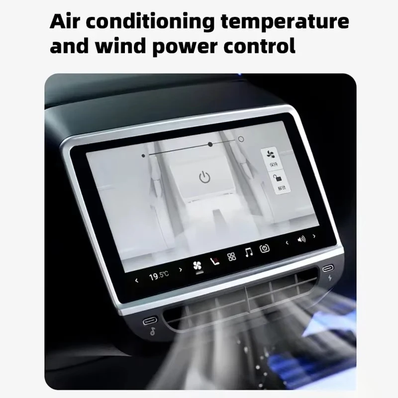 7'' Android Multimedia Screen Carplay Car Rear Seat Entertainment Player for  Model 3 or Model Y Rear Air Conditioner Panel