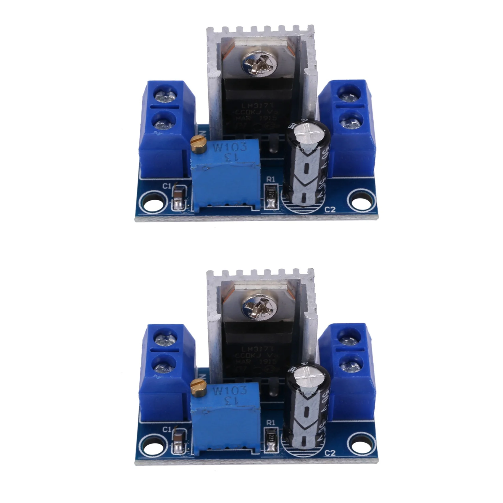 

2X LM317 DC-DC 1.5A 1.2-37V Adjustable Power Supply Board DC Converter Buck Module Linear Voltage Regulator