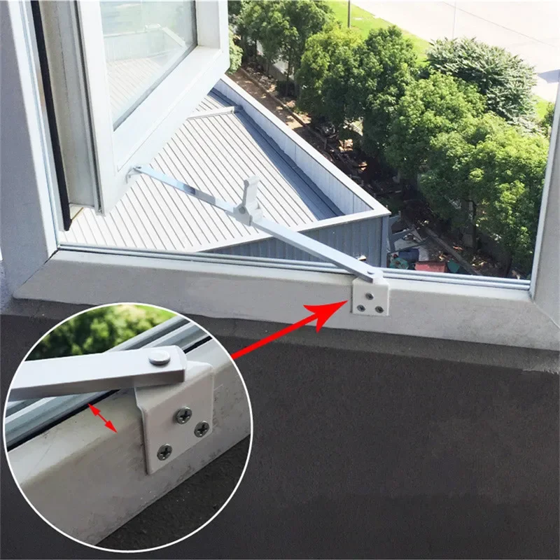 Color Steel Window Wind Brace Retractable Wind Support Limiter Angle Controller Safety Fixed Sliding Door Window Accessories