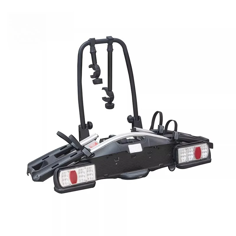 Car rear hanging bicycle holder outdoor riding carrying bicycle equipment portable tool with tail light signal