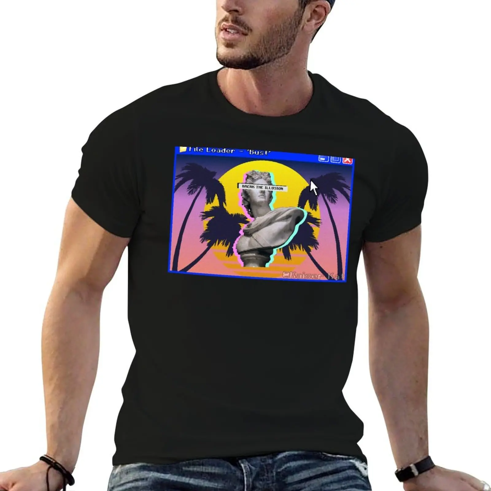 Break The Illusion - Bust T-Shirt animal prinfor boys summer clothes mens vintage t shirts