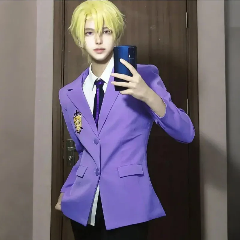 أنيمي عوران المضيف العالي نادي Uou Tamaki Fujioka Haruhi تأثيري حلي زي مدرسي مجموعة للجنسين كرنفال فستان الحفلات Upv;6'h,8;r.